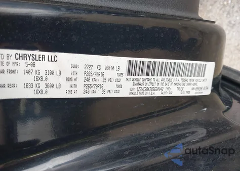 2008 Mitsubishi Raider Ls из США, поврежденный, VIN 1Z7HC28K28S620042